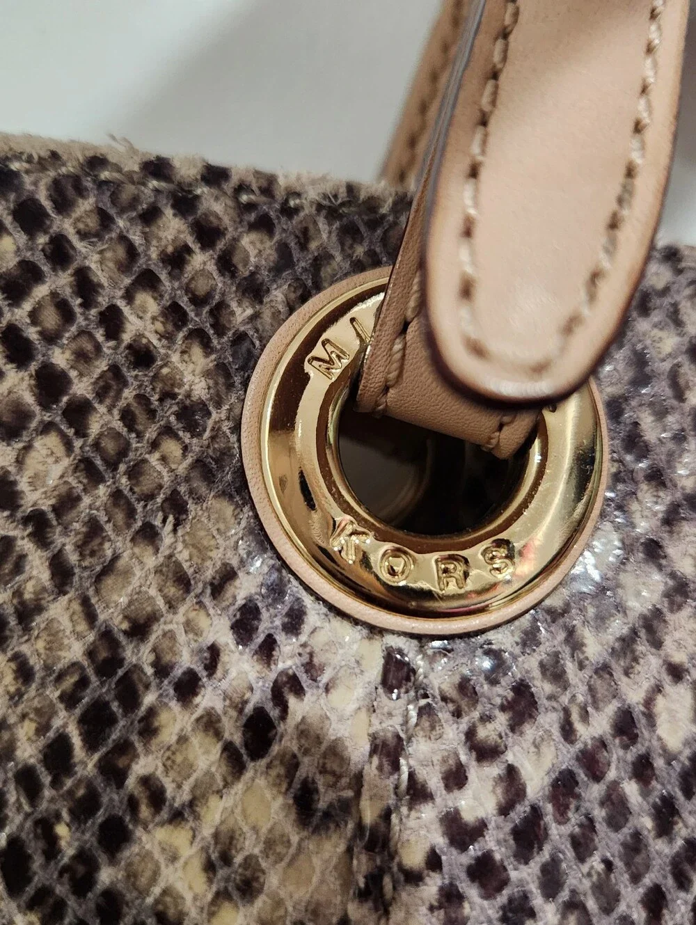 Michael Kors Tote Bag Snakeprint Leather
